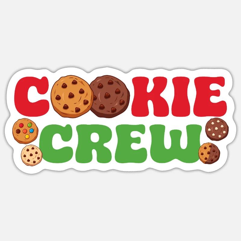 Candy Chocolate Cookies Cookie Crew - Sticker size S (10 x 10 cm) - white matte