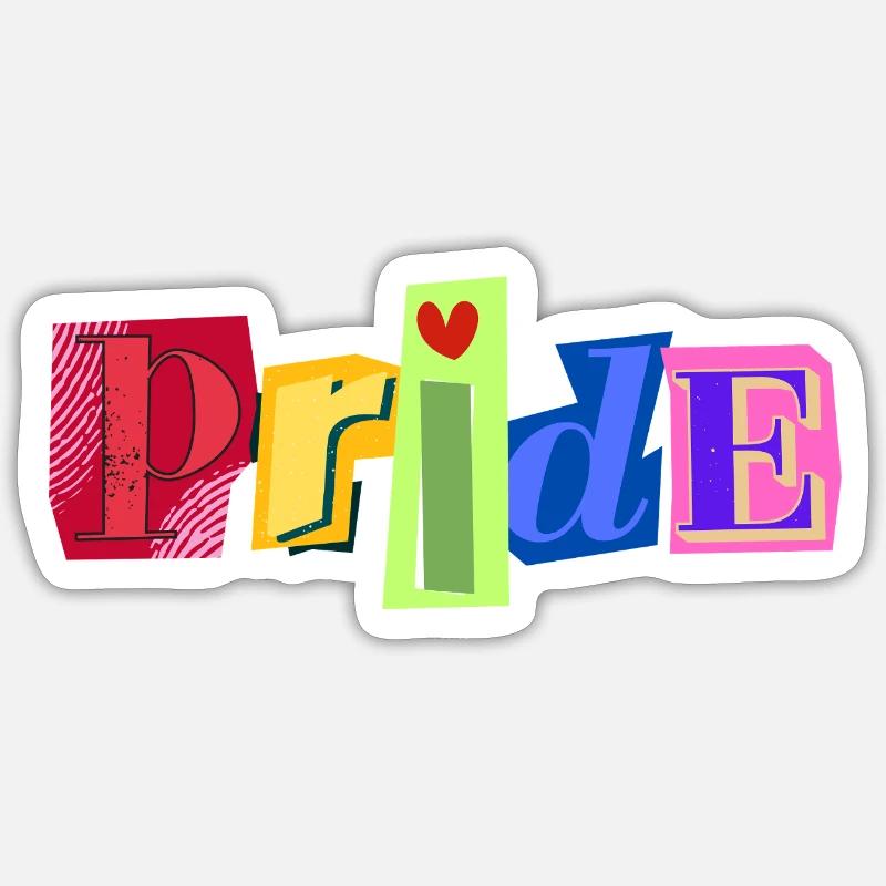 pride - schlicht. stolz. statement - Sticker Größe S (10 x 10 cm) - Mattweiß