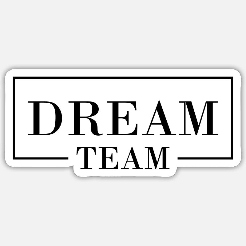 Équipe de rêve - Sticker taille S (10 x 10 cm) - blanc mat