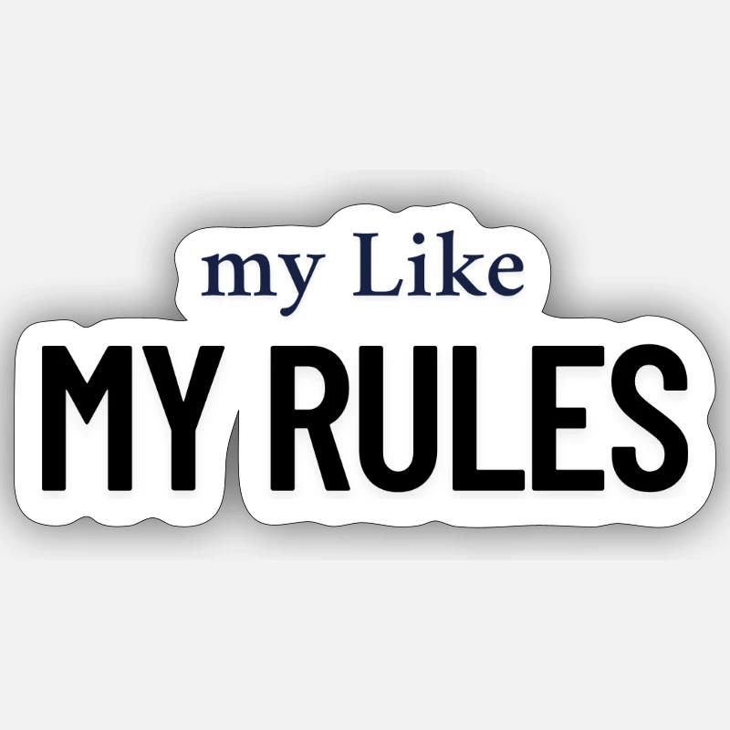 mes Comme mes règles Sticker taille S (10 x 10 cm)
