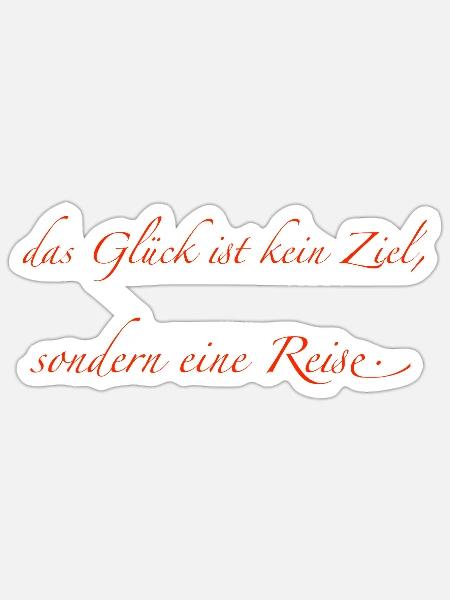 das Glück - Sticker Größe S (10 x 10 cm) - Mattweiß