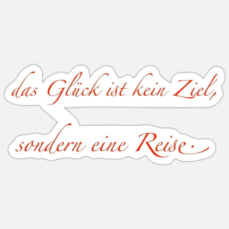 das Glück - Sticker Größe S (10 x 10 cm) - Mattweiß