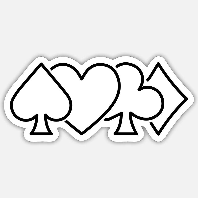 Minimalistisches Karten-Design | einfarbig Sticker Größe S (10 x 10 cm)