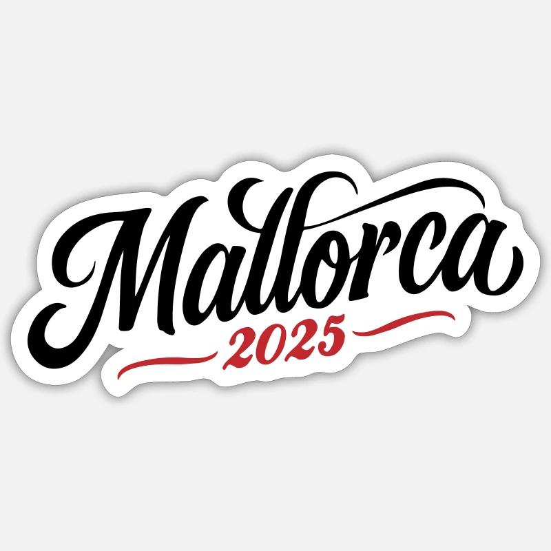 Mallorca 2025 - Sticker Größe S (10 x 10 cm) - Mattweiß