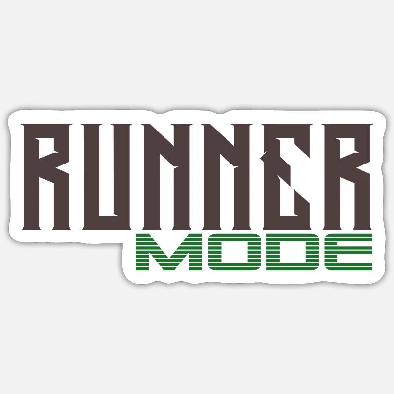 Coureur - Sticker taille S (10 x 10 cm) - blanc mat