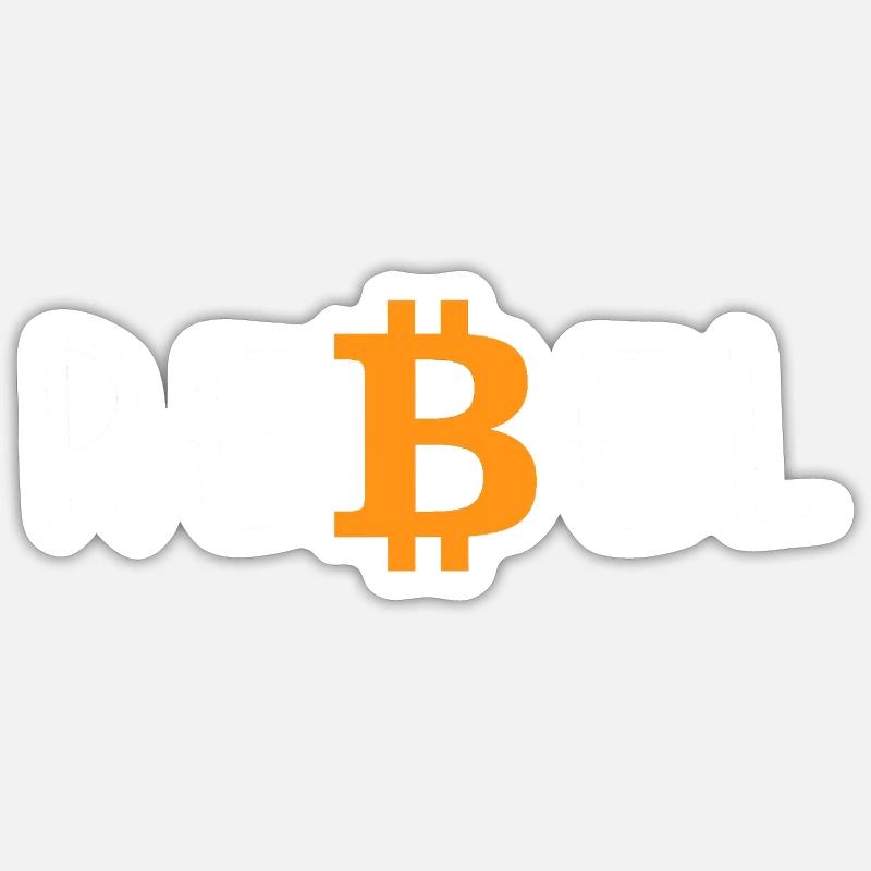 Bitcoin Rebel - Sticker taille S (10 x 10 cm) - blanc mat