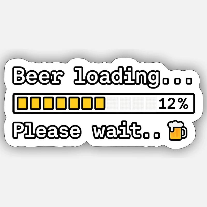 Loading Alkohol Sticker Größe S (10 x 10 cm)
