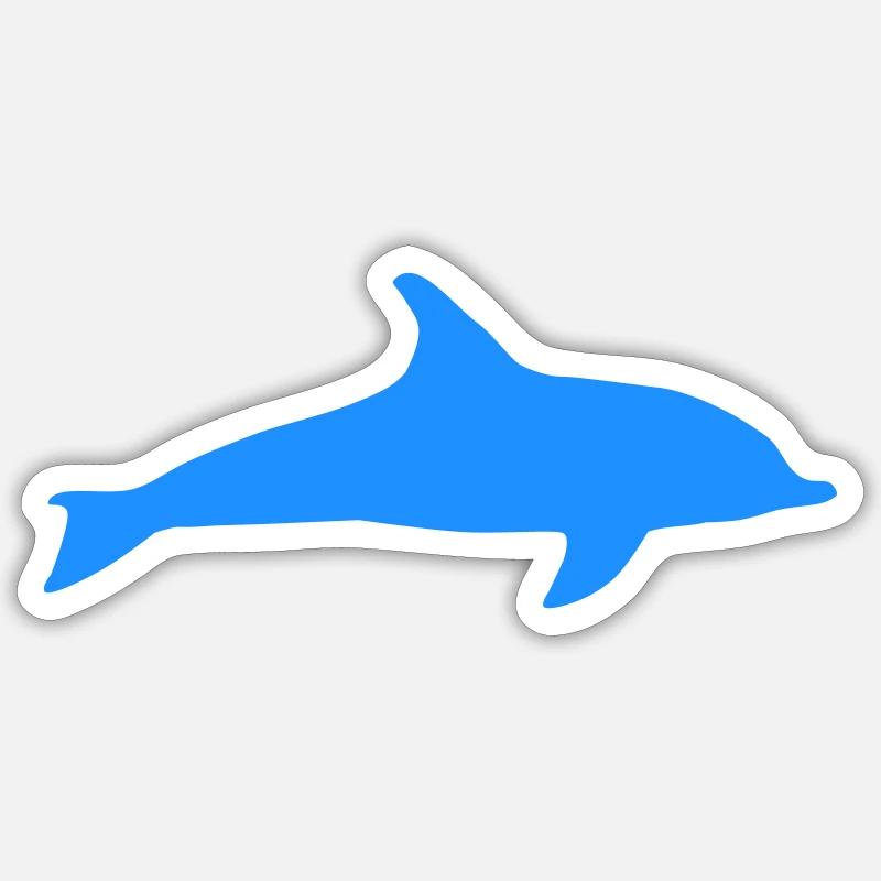 Dolphin - Sticker size S (10 x 10 cm) - white matte
