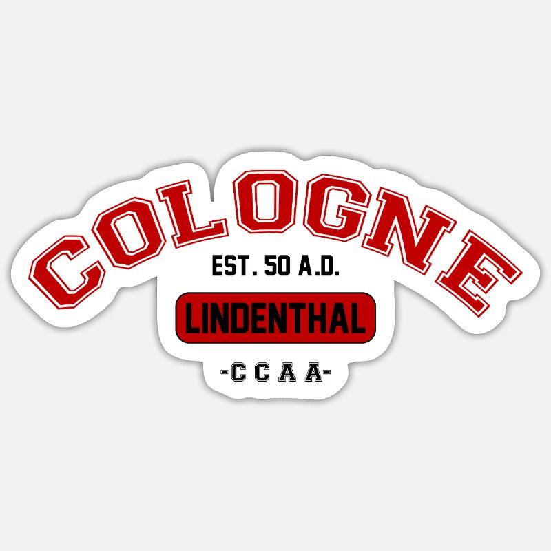 Cologne - Lindenthal - Sticker Größe S (10 x 10 cm) - Mattweiß