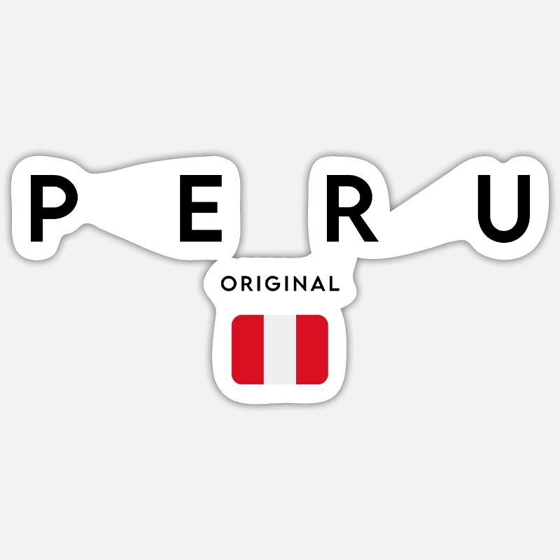 Peruvian pride, minimalist sleek design Sticker size S (10 x 10 cm)