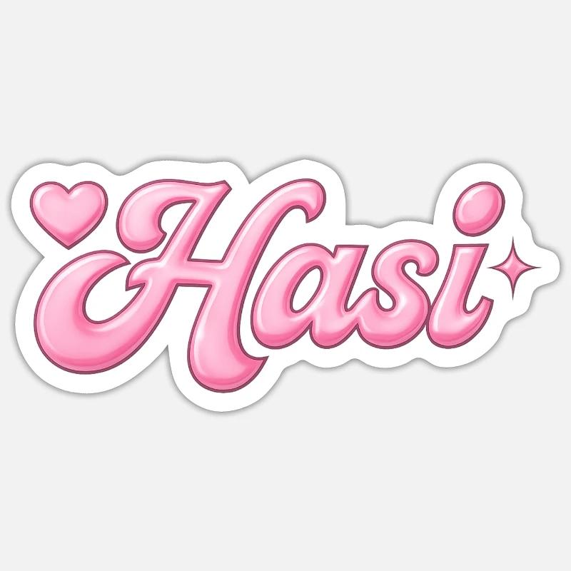 Hasi / y2k design - Sticker Größe S (10 x 10 cm) - Mattweiß