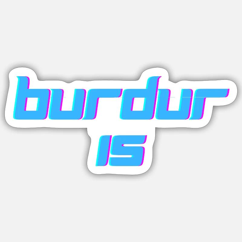 Burdur 15 - Sticker taille S (10 x 10 cm) - blanc mat