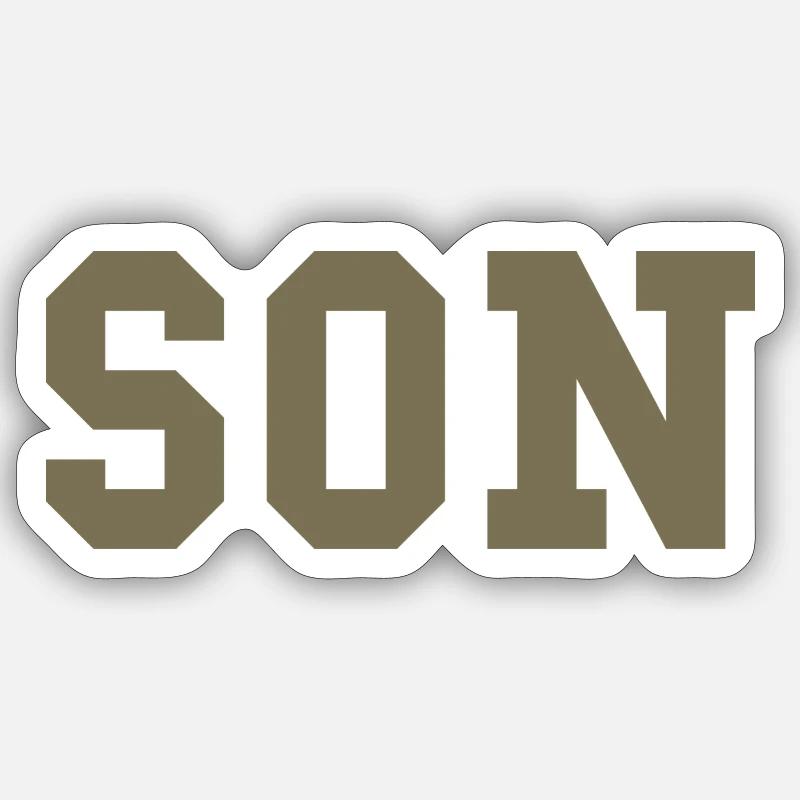 SON – College Style Statement - Sticker size S (10 x 10 cm) - white matte