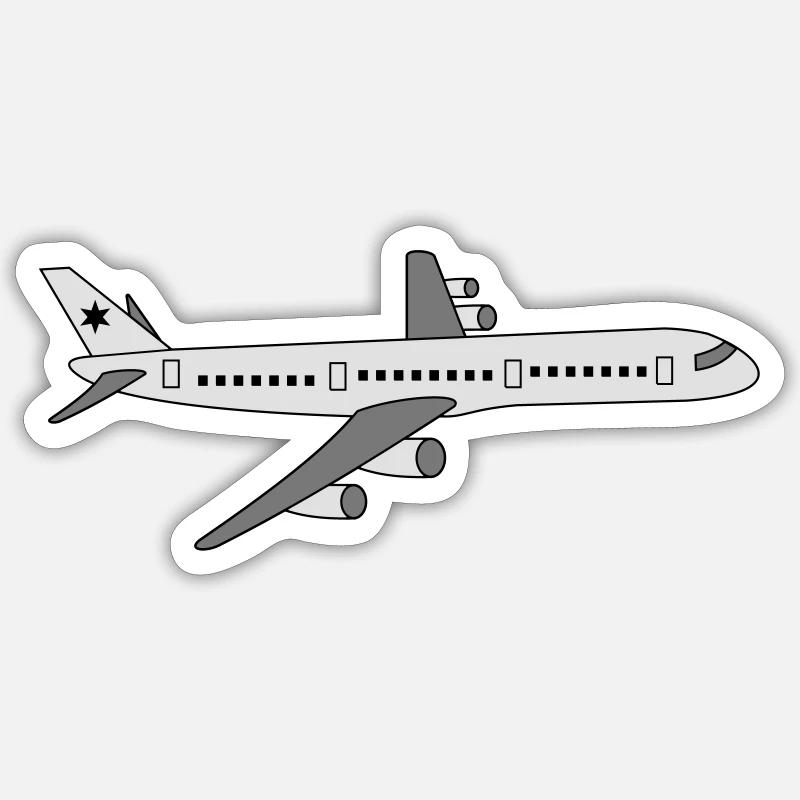 Flugzeug Sticker Größe S (10 x 10 cm)