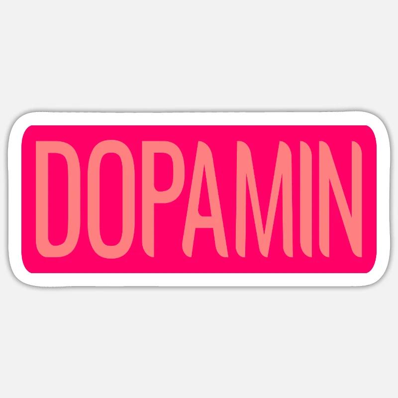 Dopamine - Sticker size S (10 x 10 cm) - white matte