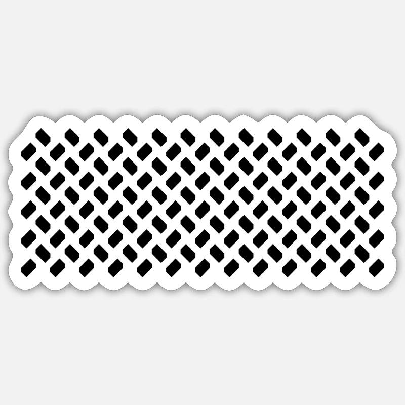 Muster aus Modulen im Rapport - Sticker Größe S (10 x 10 cm) - Mattweiß