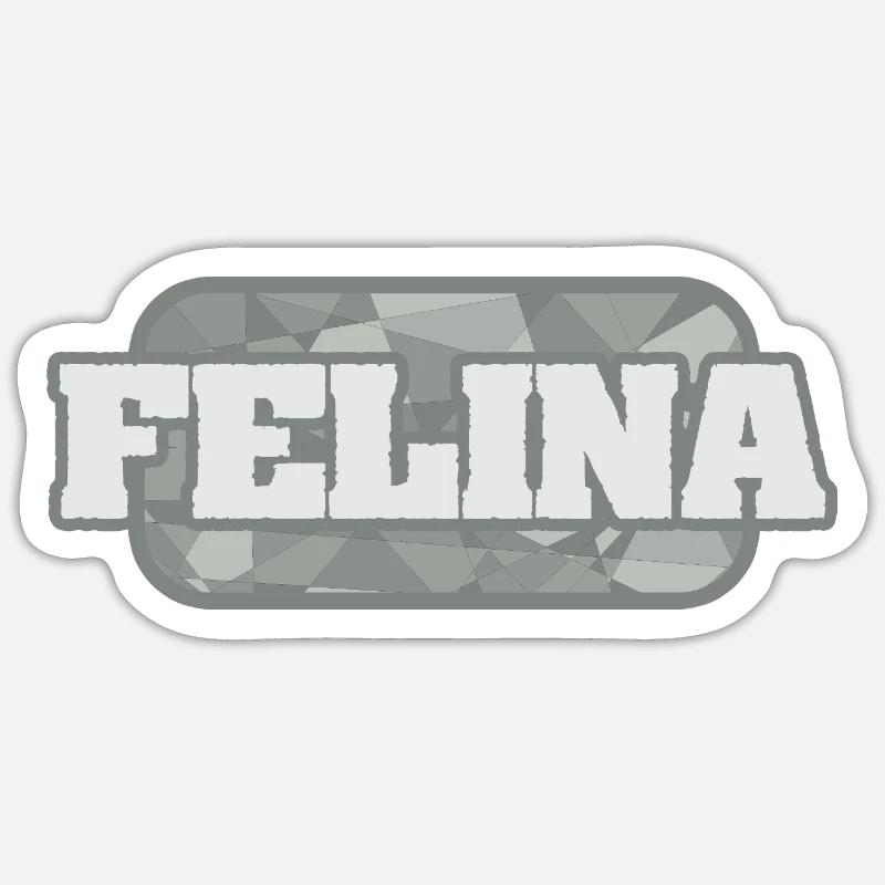 Felina comme santé - Sticker taille S (10 x 10 cm) - blanc mat