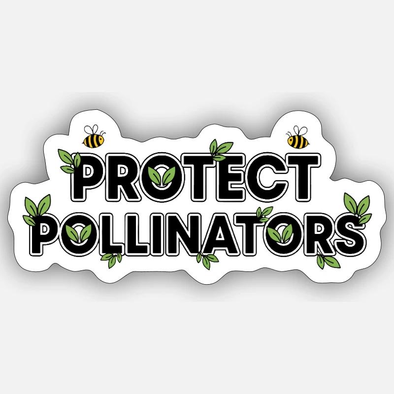 Protect Pollinators | Save the bees Sticker size S (10 x 10 cm)