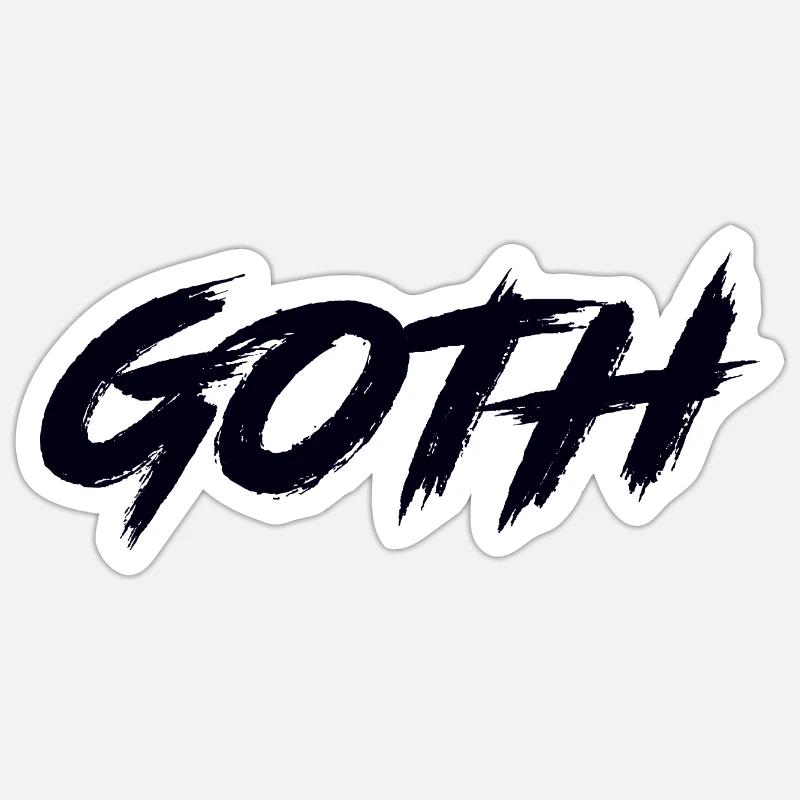 Goth - Sticker size S (10 x 10 cm) - white matte
