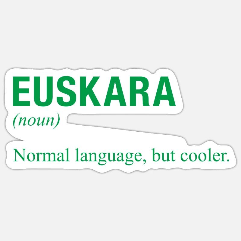 Basque language - Sticker size S (10 x 10 cm) - white matte