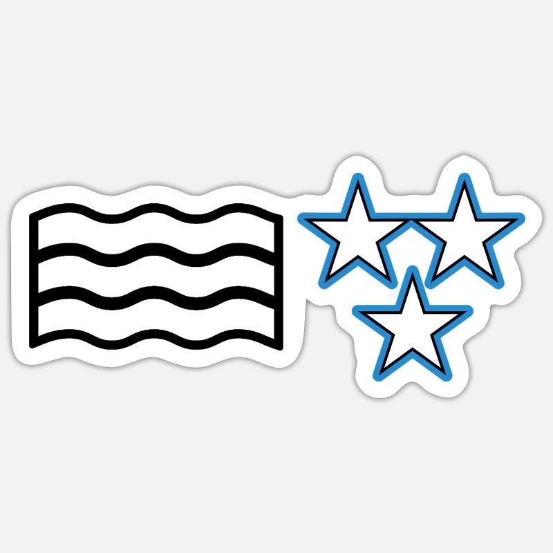 Drapeau Argovie Sticker taille S (10 x 10 cm)