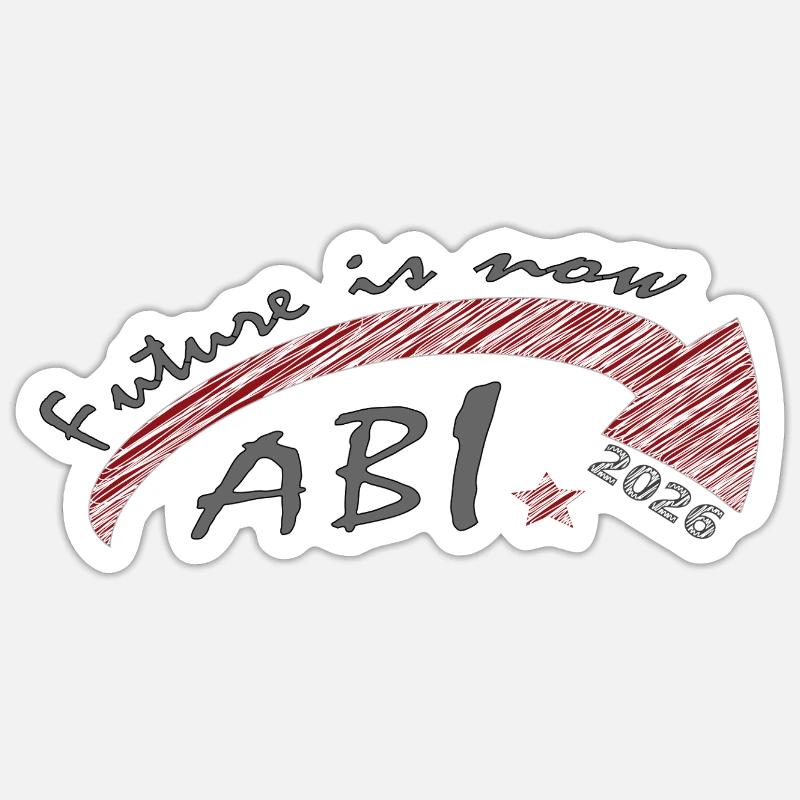 Abitur 2026 - Sticker taille S (10 x 10 cm) - blanc mat