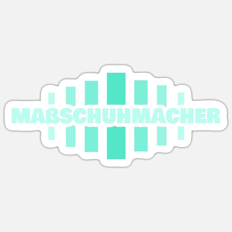 Occupation: Tailor-made shoemaker - Sticker size S (10 x 10 cm) - white matte