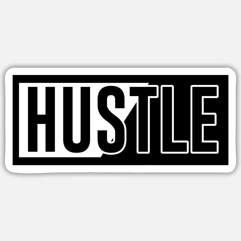 Bousculer - Sticker taille S (10 x 10 cm) - blanc mat