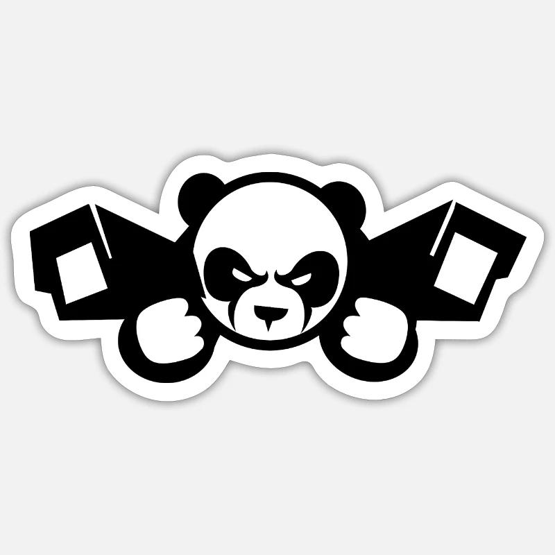 China Surveillance Panda - Sticker Größe S (10 x 10 cm) - Mattweiß