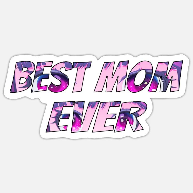 Best Mom Ever Pink Psy Pattern Sticker size S (10 x 10 cm)