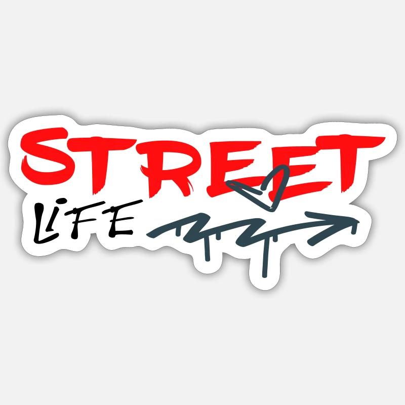 Vie de rue Graffiti Sticker taille S (10 x 10 cm)