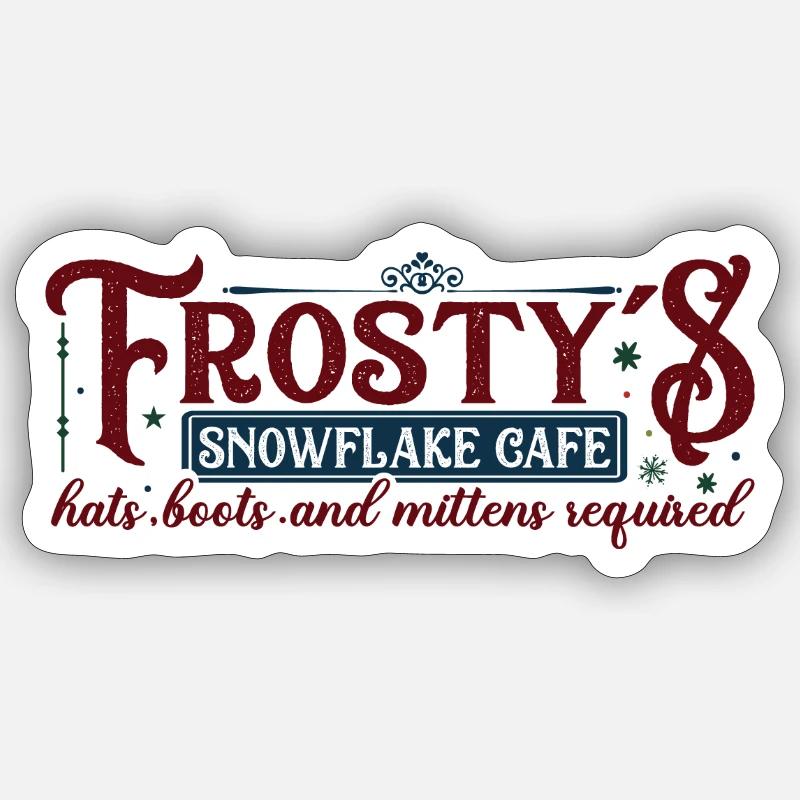 Frosty's Snowflake Café Sticker size S (10 x 10 cm)
