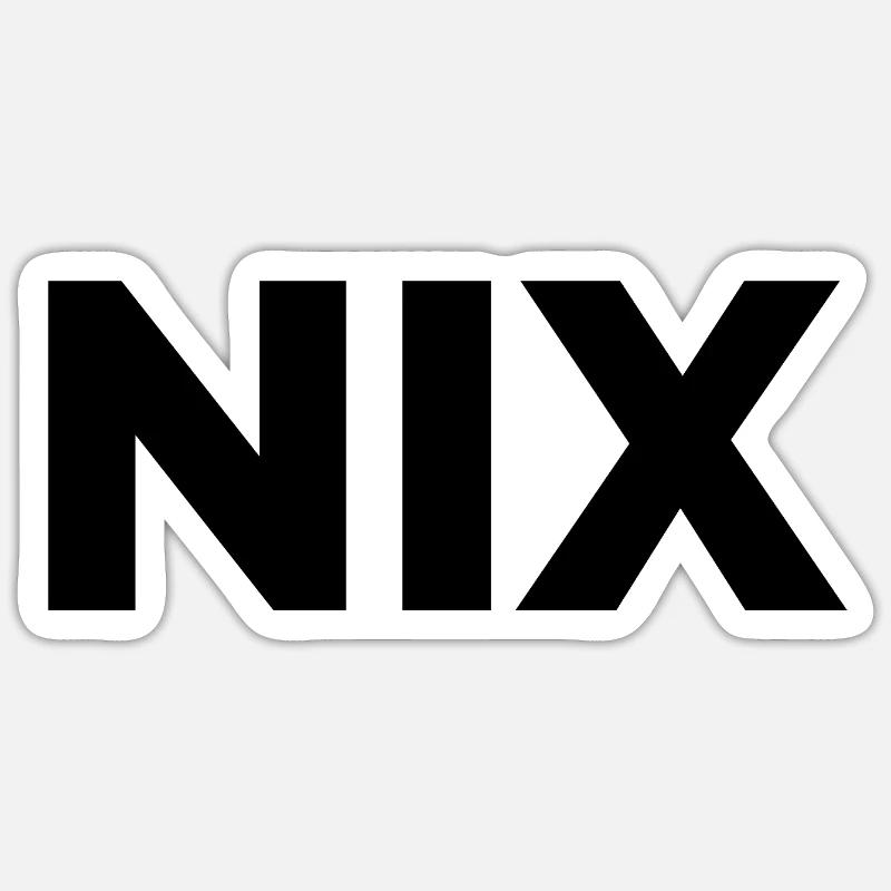 Nix - einfach nichts | Garnichts | Geschenk - Sticker Größe S (10 x 10 cm) - Mattweiß