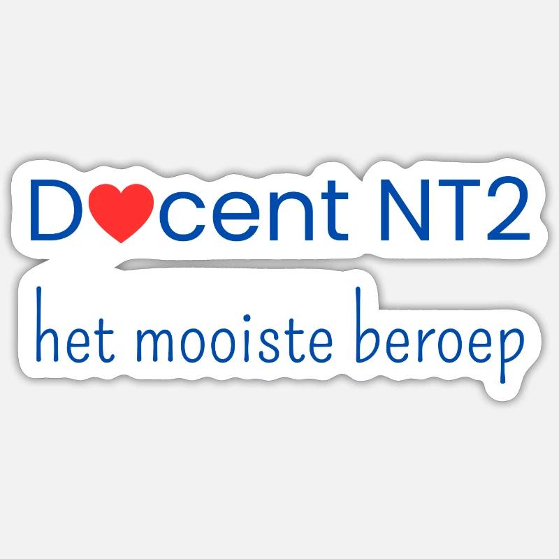 NT2-Lehrer: der beste Beruf Sticker Größe S (10 x 10 cm)