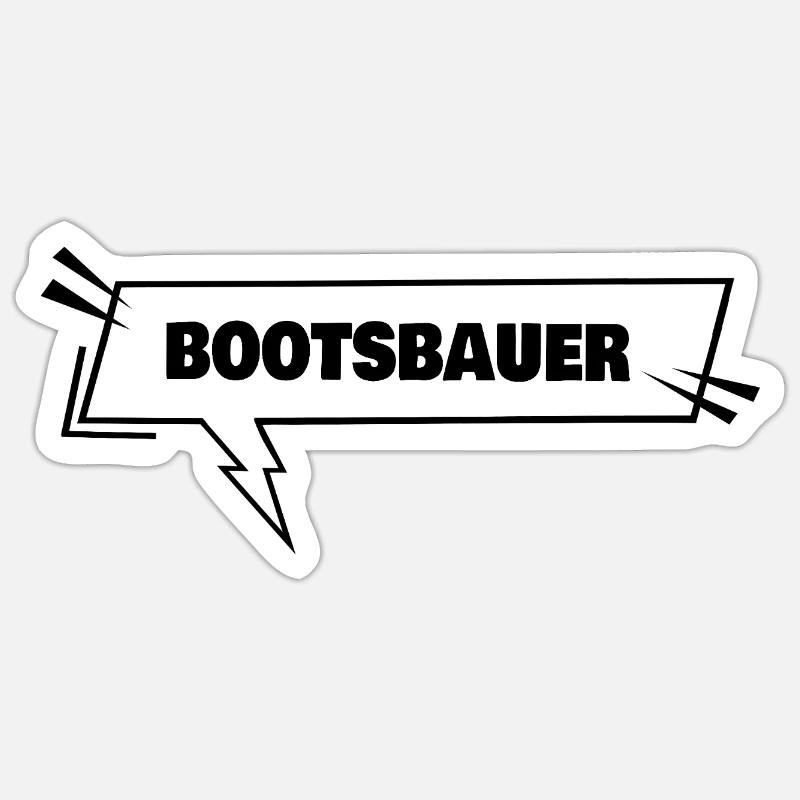 Bootsbauer als Bildung Sticker Größe S (10 x 10 cm)