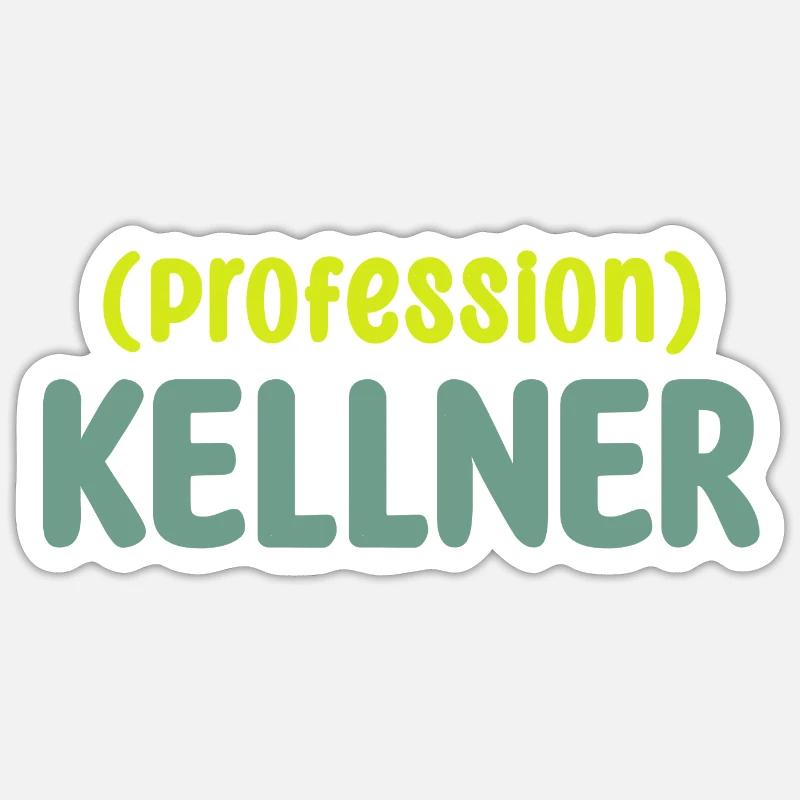 Waiter - Sticker size S (10 x 10 cm) - white matte
