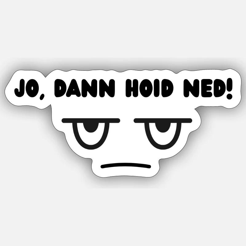 Puis il a lancé Ned - Sticker taille S (10 x 10 cm) - blanc mat