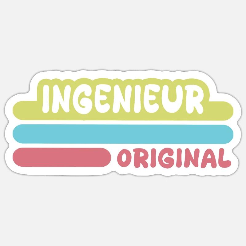 Engineer - Sticker size S (10 x 10 cm) - white matte