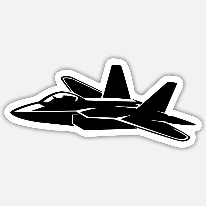 aircraft - Sticker size S (10 x 10 cm) - white matte