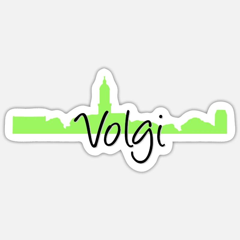 Volkach | Volgi | Main loop - Sticker size S (10 x 10 cm) - white matte