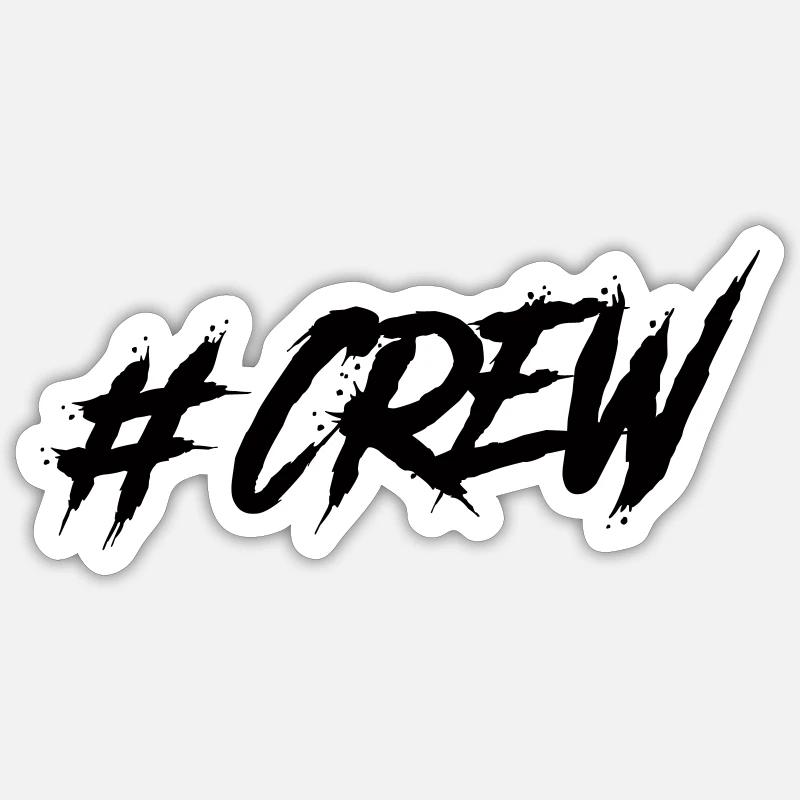 crew - Sticker size S (10 x 10 cm) - white matte