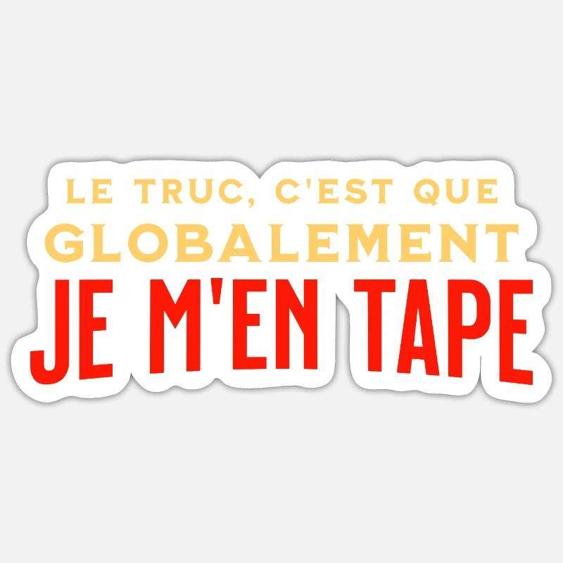 Overall I don't care - Sticker size S (10 x 10 cm) - white matte