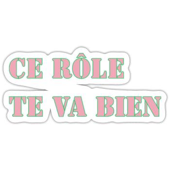 DIESE ROLLE PASST GUT ZU DIR - Sticker Größe S (10 x 10 cm) - Mattweiß - Vorne