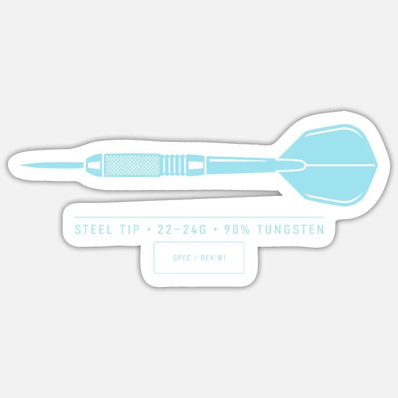 Plan technique d’illustration de fléchettes Fléchette Sticker taille S (10 x 10 cm)