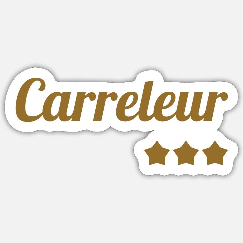 Tiler – pro tile laying precision trade - Sticker size S (10 x 10 cm) - white matte