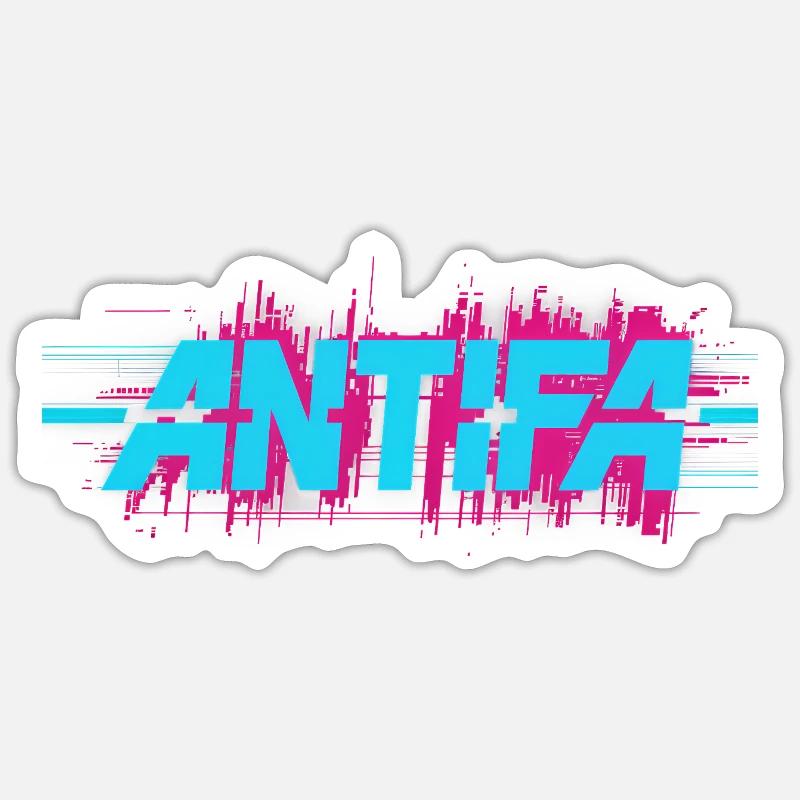 Antifa - Antifascist Merch Sticker size S (10 x 10 cm)