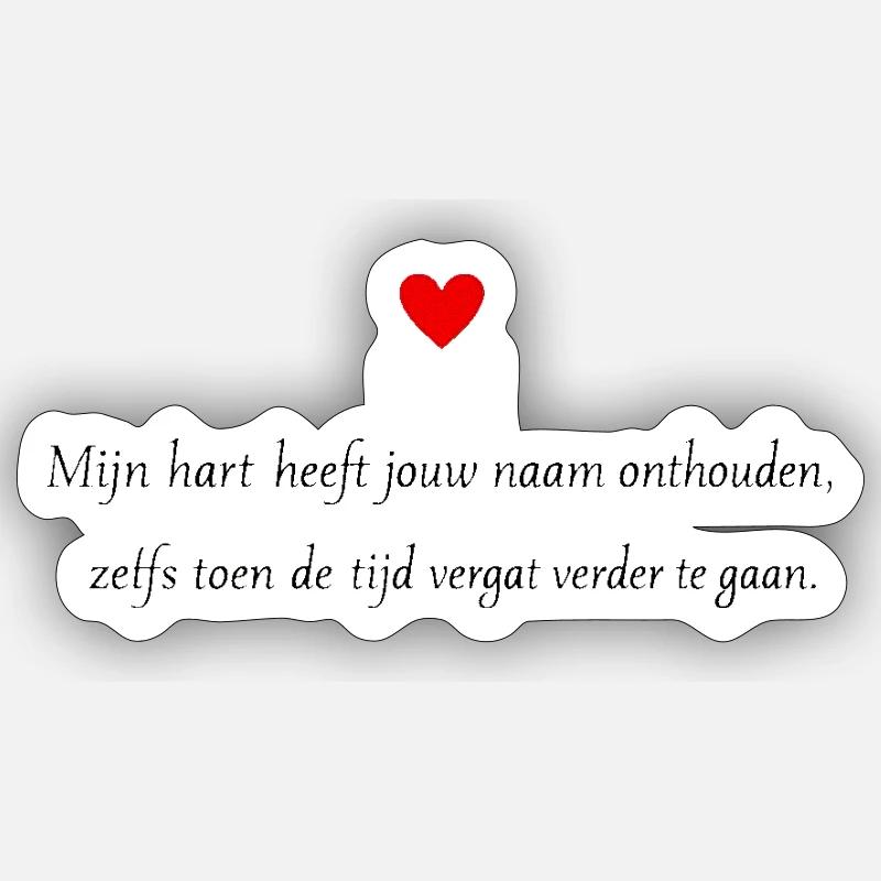 Heart in Golden Script Sticker size S (10 x 10 cm)