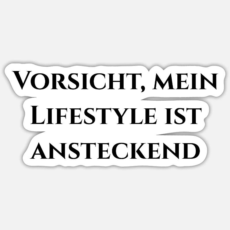 Attention, Premium comes through - Sticker size S (10 x 10 cm) - white matte