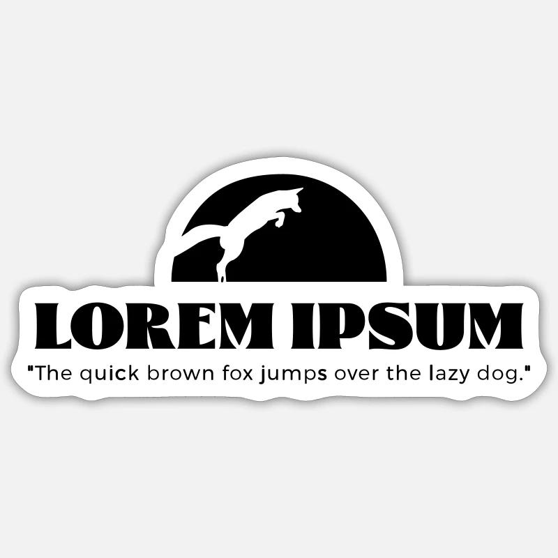 Lorem Ipsum „The quick brown ... - Sticker Größe S (10 x 10 cm) - Mattweiß