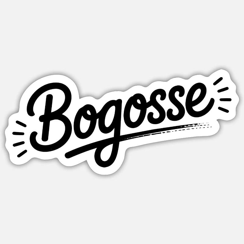 Bogosse - Sticker Größe S (10 x 10 cm) - Mattweiß